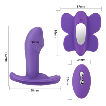 12 Viteza Fluture Dildo Vibrator Stimulator Clitoridian Masaj Wireless de Control de la Distanță Jucarii Sexuale pentru Femei Pantalon Vibrator