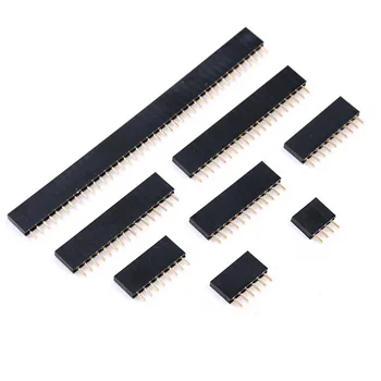 120Pcs 2.54 mm Drept Singur Rând de Bord Feminin Antet Pin Conector Bandă Sortiment Kit pentru Arduino Prototip Scut