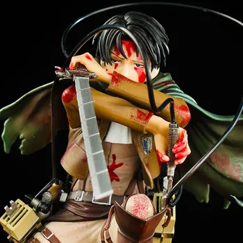 18CM Japonia Anime Figurina Atac pe Titan Figura Levi Ackerman cifrele de Acțiune Versiunea Soldat Produs Finit Jucarii Model