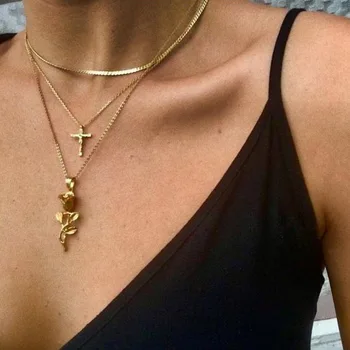 2019 Moda Monedă Figura Shell A Crescut Pandantiv Colier Crystal Moon Cravată Coliere Femei Holiday Beach Declarație Boho Bijuterii
