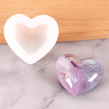 3D Diamond Dragoste Inima în Formă de Mucegai Silicon pentru DIY Coaster Pandantiv Bijuterii Accesorii