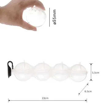 4-gaura de Gheață Ball Maker Cutie de Formă Pentru Gheață Silicon Flexibil Whisky, Cocktail DIY Rotund Minge de Gheață de Gheață Grila de Petrecere Pentru Bar Instrument de Bucatarie
