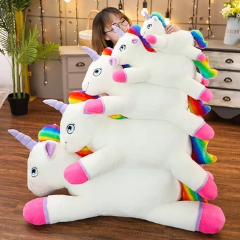 40/60/80/100cm Superba puncte unicorn perna Drăguț și gros animal de pluș jucărie desene animate umplute papusa moale perna k copii