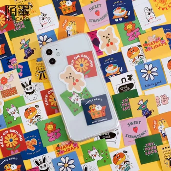 46 Buc Creative Kawaii Stare De Spirit Fericit Scrapbooking Stickere Decorative Autocolante Diy Meșteșug Album Foto