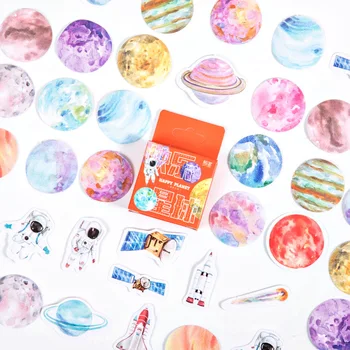 46 buc/cutie culoare Fericit planeta Decorative Papetărie mini-Autocolante Scrapbooking DIY Jurnal Album Kawaii Stick Lable