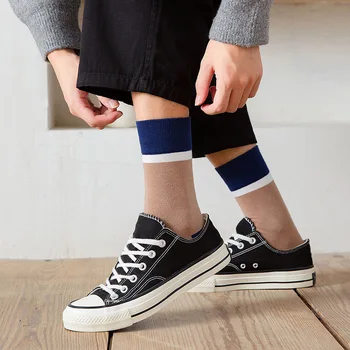 5 Perechi Mulțime de Compresie pentru Bărbați Șosete de Bumbac Moale Respirabil Harajuku Rochie Dungi Stil Pentru Omul de Iarnă de Vară de Afaceri Șosete