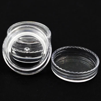 50Pcs 2.5 ML din Plastic transparent Bijuterii Șirag de mărgele Cutie de Depozitare Mici, Rotunde Recipient Borcane alcătuiesc Organizator Cutii Cosmetice Portabil Cutie