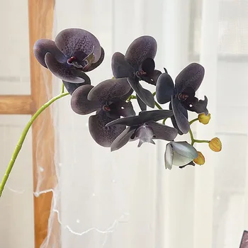 6Heads/sucursala real atingere de plastic, Flori Artificiale Orhidee fals Molie Orhidee Fluture pentru Acasă masa de Nunta de Decorare flores