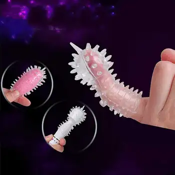 6pcs degetul prezervative punct mic ou maneca masturbari sex produsele spike Clitorisul Thorn g spot uda extinde jucarii sexuale pentru femei