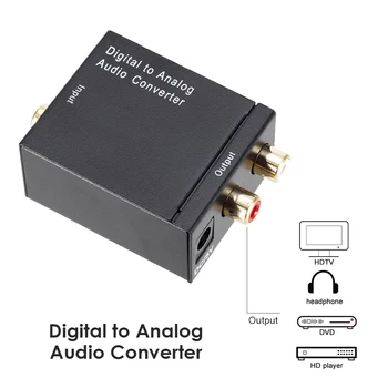 Audio Converter Ușor Amplificator cu Ușurință transportul Digitale Fibra Optica Toslink Coaxial la Analog RCA R/L Decodor
