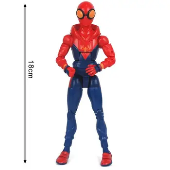 Autentic 18cm SpidermanModel Mobile Papusa Spider Fata Gwen Stacy Venin Negru Spiderman Miles Morales Jucărie pentru Copii