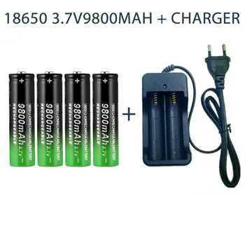 Baterie 18650 Baterie Reîncărcabilă 3.7 V 18650 9800mAh Capacitate Li-ion Baterie Reîncărcabilă Pentru lanterna Lanterna Baterie+Incarcator