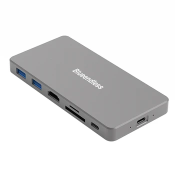 Blueendless C USB HUB M. 2 NVMe SSD Cazul Tip C+PD+USB3.0+4K HDMI Compatibil cu Stația de Andocare SSD Cabina pentru Pro Laptop