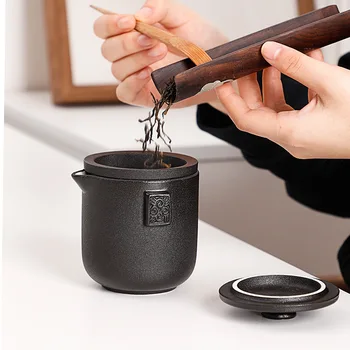 Chineză Dehua Seturi De Ceai Din Portelan Simplu Portabil În Aer Liber, De Călătorie Tur Auto Ceainic Set Cesti Ceramica Kung Fu Teaware Ceai Infuser