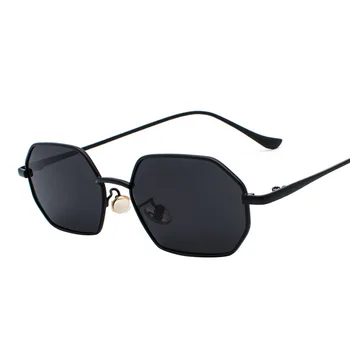 Clasic Retro Mic poligon shades ochelari de soare pentru femei, Bărbați, Femei de Lux Pătrat Ochelari de Soare Vintage Black Mirror Ochelari de UV400