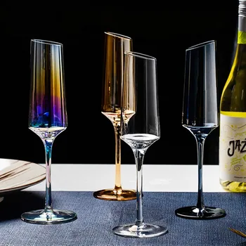 Creative Nordice Vin Roșu, Șampanie Pahare de Plumb Sticlă 185ml 440ml 570ml Transparent Fumuriu Gri Amber de Colorat Ochelari