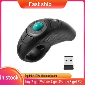 Digital 2.4 GHz Wireless Mouse Trackball Design Ergonomic Deget Portabil Șoareci Optice Pentru Pc Accesorii Laptop Mouse-Ul