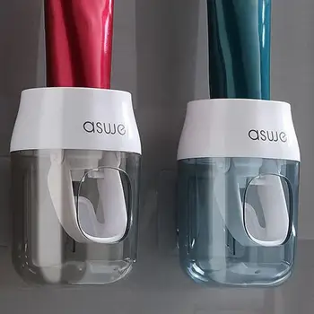 Dozator de pasta de dinti Convenabil de Montare pe Perete Ușor de a Utiliza Creativ Automat Pasta de dinti Storcator pentru Baie