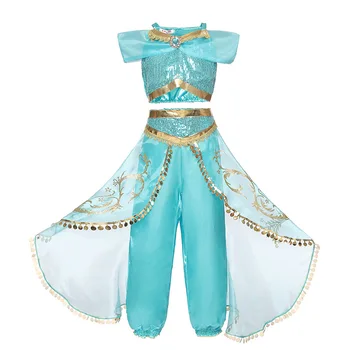 Fete Rochie Printesa Jasmine Copii Cosplay Costum Rochie Carnaval De Halloween Cosplay Dress Up Pentru Copii Fantasia Vestido De Paște