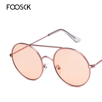 FOOSCK Femei de Brand Designer de Moda de Lux ochelari de Soare Rotund Minunat Colorat Roșu Ochelari Ochi de Pisica Oculo De Sol Nuante UV400