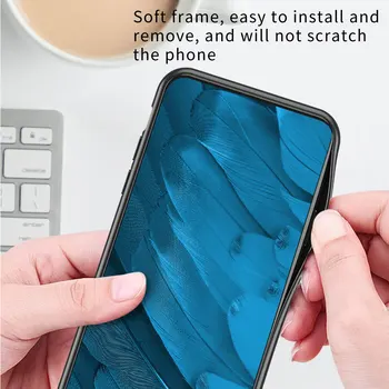 Geometrice Marmură Scrisoare Alfabet Sticla Caz de Telefon Pentru Samsung Galaxy A72 A52 5G A51 A71 A50 A70 A30 A31 A21s A91 A10