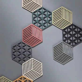 Gol roller-Coastere Silicon Mucegai forme de Rășină Epoxidică Dungă Triunghi Placemat Masa de Cristal Transparent DIY Ipsos Cifre