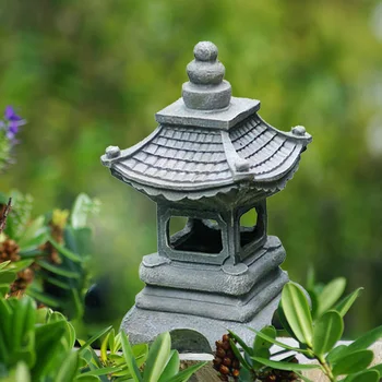 LED-uri Lumina Solara Retro Rasina de Artizanat Pagoda Felinar Sculptura Lămpi Decoratiuni de Gradina Punte Patio Layout Podoabă
