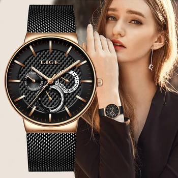 LIGE Top Brand de Lux pentru Femei Ceasuri Impermeabil Doamnelor Moda Ceas de Femeie Cuarț Încheietura mîinii Ceas pentru Femei Relogio Feminino Montre Femme