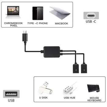 Micro USB la 2 OTG Dual Port HUB Cablu Y Splitter Micro-USB Keyboard Mouse-ul Converter Android Pentru Tableta Telefon Adaptor USB2. Z7K9