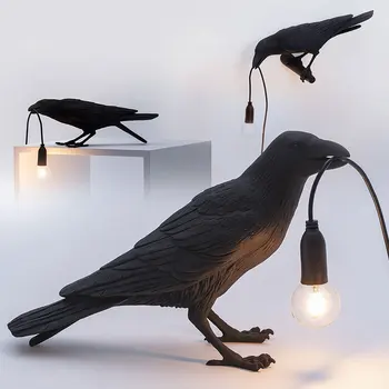 Noroc pasăre lampă de perete Nordic lectură ornamente decorative dormitor lampă de noptieră simplu și creativ interior animal lampă de masă pasăre