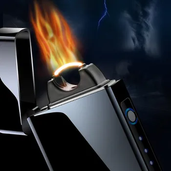 Noua Creatie USB bricheta Arc flame Windproof bricheta USB de Reincarcare bricheta trabuc brichete cu Plasmă Electronice bricheta