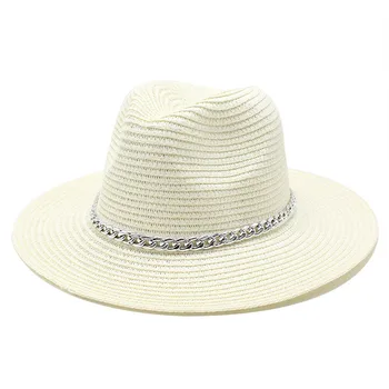 Noua Moda De Vara Pălărie De Soare Femei Bărbați Plaja Pălărie De Paie Casual, Cozoroc Panama Jazz Capace Plate De Top Margine Largă Pescar Capac Fedoras