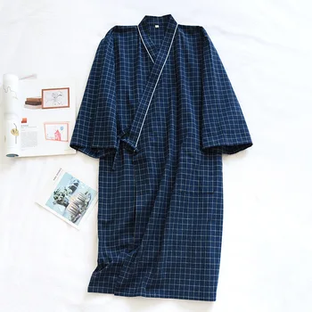 Primăvara Bumbac Cupluri Kimono-Halat Simplu Casual, Lejere Halat de baie Femei și Bărbați în Robe Plus Dimensiune Haine Lungi Acasă Sleepwear