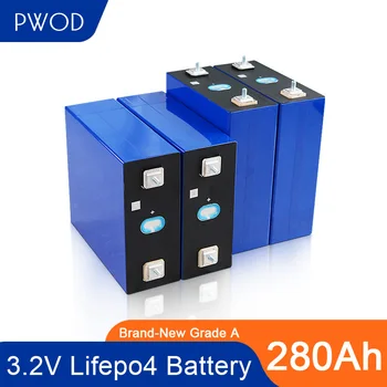 PWOD 4BUC NOI 3.2v280ah lifepo4 baterie reîncărcabilă litiu fosfat de fier celule solare 12v 24v 280AH UE NE tax free