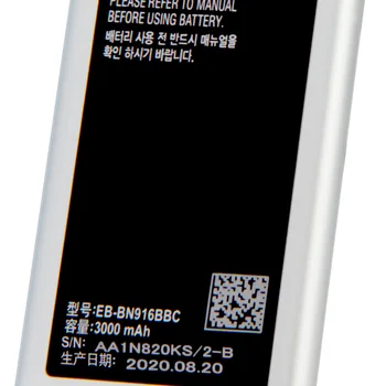 SAMSUNG Original, Baterie EB-BN916BBE / EB-BN916BBC Pentru Samsung GALAXY NOTE4 N9100 N9108V N9109V N9106W NOTA 4 NFC 3000mAh