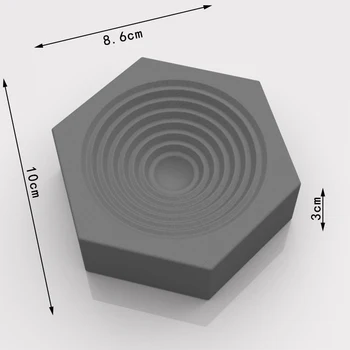 Silicon de Beton Tămâie Introduce Forme Geometrie Ciment Aromoterapie Tava de Silicon Mucegai Creative pas de Proiectare Tămâie Placa de Matrite