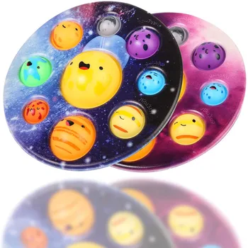 Sistemul Solar Se Frământa Jucării De Educație Timpurie Opt Planete Mouse-Ul Bubble Popper Senzorială Simplă Gropiță Anti-Anxietate Pentru Copii Pentru Adulti