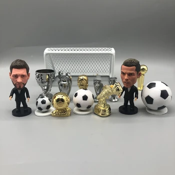 Soccerwe Fotbal Păpuși cu 4cm Înălțime de Metal Rășină Trofeul de Campioni Colecții Copil Minunat Cadou