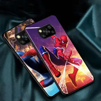 Spiderman Marvel pentru Xiaomi Poco X3 NFC X2 M3 M2 F2 F3 Pro C3 F1 A2 Lite Mix3 Juca Silicon Negru Moale Caz de Telefon