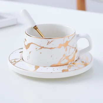 Stil Nordic mată marmură de aur serie de ceai din ceramica ceasca de cafea ceasca de lux retro bar de cafea, cana cana de lapte