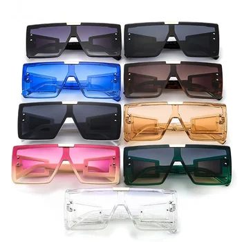 Supradimensionate Piața de Lux ochelari de Soare de Designer de Moda Un Obiectiv Bărbați Femei Nuante UV400 Ochelari de Epocă