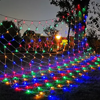 Thrisdar 6x4M Conectabil Crăciun Net Lumini 8 Moduri de CONDUS Plasă cu ochiuri de Basm Șir de Lumini Pentru Pomul de Crăciun Petrecere de Nunta de Vacanță