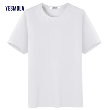 YESMOLA de Vară pentru Bărbați T-shirt pentru Bărbați Casual cu Maneci Scurte O-Neck T Shirt Confortabil Culoare Solidă Topuri Tricouri Supradimensionate t-shirt